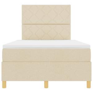 LED box pružinová postel s čelo Krémová 120 x 190 cm textil - obrázek 8