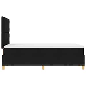 LED box pružinová postel s čelo Černá 120 x 200 cm textil - obrázek 9