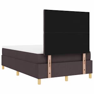 LED box pružinová postel s čelo Tmavě hnědá 120 x 200 cm textil - obrázek 10