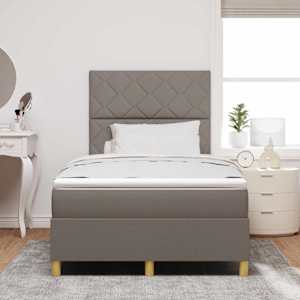 LED box pružinová postel s čelo Taupe 120 x 200 cm textil - obrázek 4