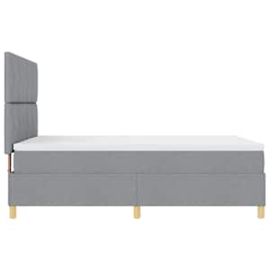 LED box pružinová postel s čelo Světle šedá 140 x 190 cm textil - obrázek 9