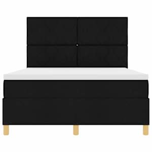 LED box pružinová postel s čelo Černá 140 x 190 cm textil - obrázek 8