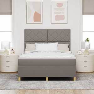 LED box pružinová postel s čelo Taupe 140 x 190 cm textil - obrázek 4