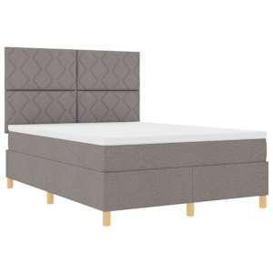 LED box pružinová postel s čelo Taupe 140 x 190 cm textil - obrázek 6