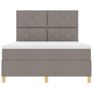 LED box pružinová postel s čelo Taupe 160 x 200 cm textil - obrázek 8