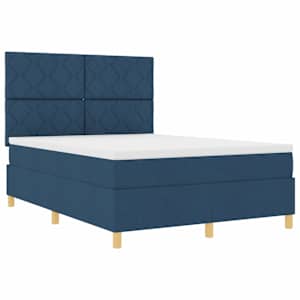 LED box pružinová postel s matrací Modrá 160 x 200 cm textil - obrázek 6
