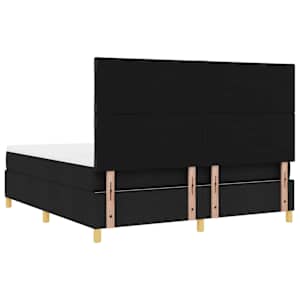LED box pružinová postel s čelo Černá 180 x 200 cm textil - obrázek 10