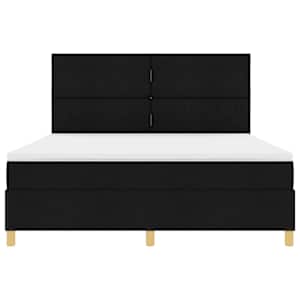 LED box pružinová postel s čelo Černá 180 x 200 cm textil - obrázek 8