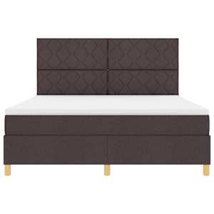 LED box pružinová postel s čelo Tmavě hnědá 180 x 200 cm textil - obrázek 8