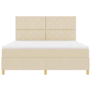 LED box pružinová postel s čelo Krémová 180 x 200 cm textil - obrázek 8