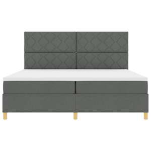 LED box pružinová postel s čelo Tmavě šedá 200 x 200 cm textil - obrázek 8