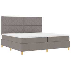 LED box pružinová postel s čelo Taupe 200 x 200 cm textil - obrázek 6