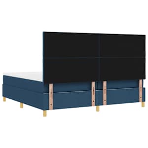 LED box pružinová postel s matrací Modrá 200 x 200 cm textil - obrázek 10