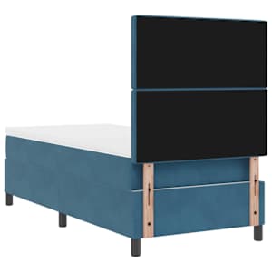 LED box pružinová postel s čelo Tmavě modrá 90 x 190 cm samet - obrázek 10