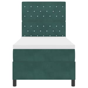 LED box pružinová postel s čelo Tmavě zelená 90 x 200 cm textil - obrázek 7