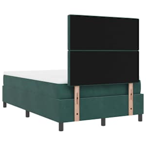 LED box pružinová postel s čelo Tmavě zelená 120 x 190 cm samet - obrázek 10