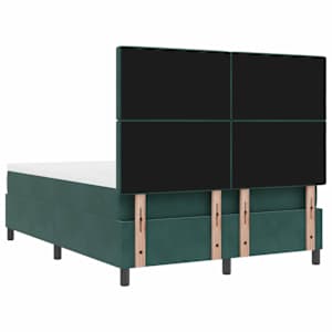 LED box pružinová postel s čelo Tmavě zelená 140 x 190 cm samet - obrázek 10
