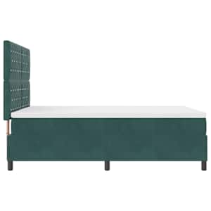 LED box pružinová postel s čelo Tmavě zelená 140 x 190 cm samet - obrázek 9