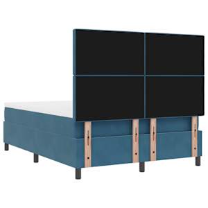 LED box pružinová postel s čelo Tmavě modrá 160 x 200 cm textil - obrázek 10