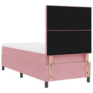 LED box pružinová postel s čelo Růžová 80 x 200 cm samet - obrázek 9