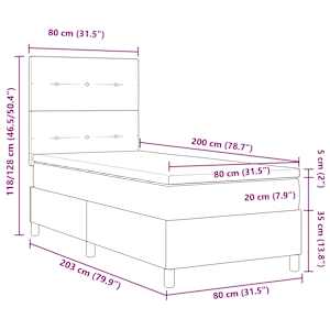 LED box pružinová postel s čelo Růžová 80 x 200 cm samet - obrázek 13
