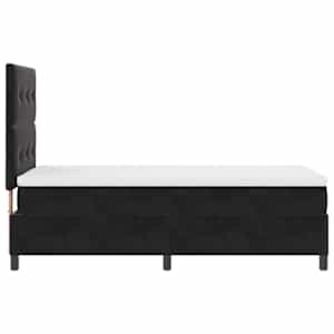 LED box pružinová postel s čelo Černý 90 x 190 cm samet - obrázek 9