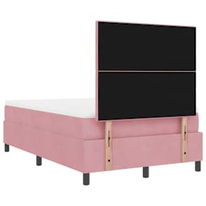 LED box pružinová postel s čelo Růžová 120 x 190 cm samet - obrázek 10