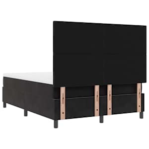LED box pružinová postel s matrací Černý 160 x 200 cm samet - obrázek 10