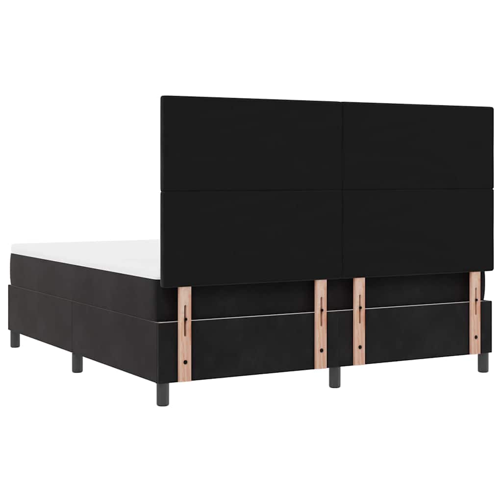 LED box pružinová postel s matrací Černý 180 x 200 cm samet - obrázek 10