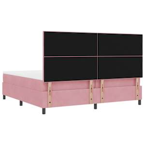 LED box pružinová postel s čelo Růžová 200 x 200 cm samet - obrázek 10