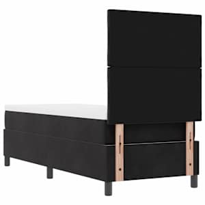 LED box pružinová postel s čelo Černý 80 x 200 cm samet - obrázek 10