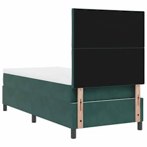 LED box pružinová postel s čelo Tmavě zelená 90 x 190 cm samet - obrázek 10