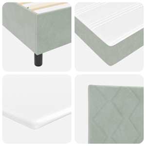 LED box pružinová postel s čelo Světle šedá 120 x 190 cm textil - obrázek 11