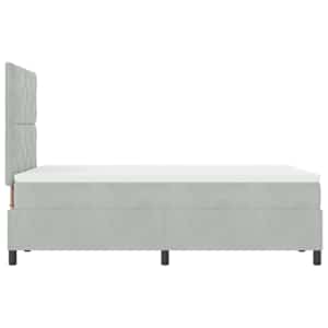 LED box pružinová postel s čelo Světle šedá 120 x 190 cm textil - obrázek 9