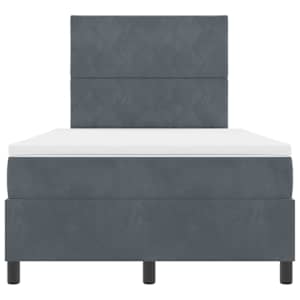 LED box pružinová postel s čelo Tmavě šedá 120 x 190 cm samet - obrázek 8
