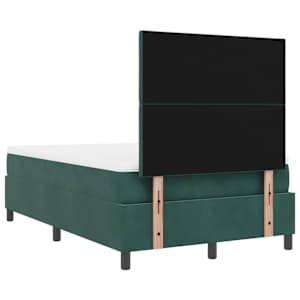 LED box pružinová postel s čelo Tmavě zelená 120 x 190 cm samet - obrázek 10