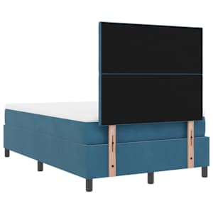 LED box pružinová postel s čelo Tmavě modrá 120 x 200 cm samet - obrázek 10