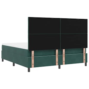 LED box pružinová postel s čelo Tmavě zelená 180 x 200 cm samet - obrázek 10