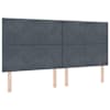 vidaXL LED Box Spring Voodi peaga Tumehall 200 x 200 cm Samet