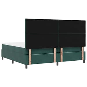 LED box pružinová postel s čelo Tmavě zelená 200 x 200 cm samet - obrázek 10