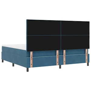 LED box pružinová postel s čelo Tmavě modrá 200 x 200 cm samet - obrázek 10