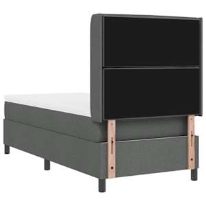 LED box pružinová postel s čelo Tmavě šedá 80 x 200 cm textil - obrázek 10