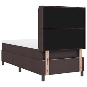 LED box pružinová postel s čelo Tmavě hnědá 80 x 200 cm textil - obrázek 10