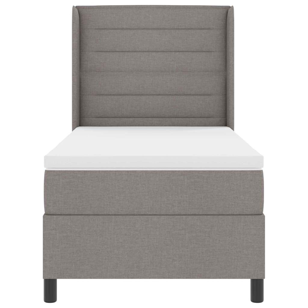 LED box pružinová postel s matrací Taupe 90 x 190 cm textil - obrázek 8