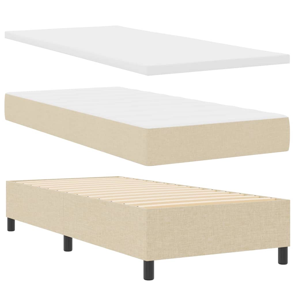 LED Box Spring Voodi madratsiga peaga cream 90 x 190 cm kangas 6 Kõik vajalik sinu aeda ja koju! LED Box Spring Voodi madratsiga peaga cream 90 x 190 cm kangas - Image 6
