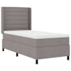 vidaXL LED Box Spring Voodi peaga Pruunikashall 90 x 200 cm kangas