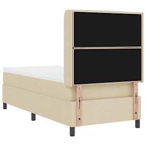 LED box pružinová postel s matrací Krémová 100 x 200 cm textil - obrázek 10