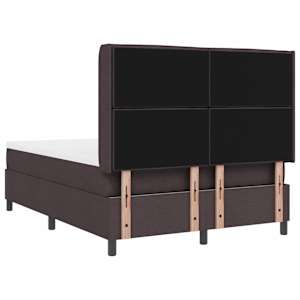 LED box pružinová postel s čelo Tmavě hnědá 140 x 190 cm textil - obrázek 10