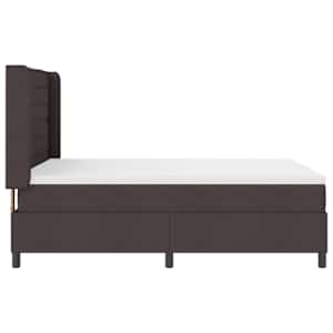 LED box pružinová postel s čelo Tmavě hnědá 140 x 190 cm textil - obrázek 9