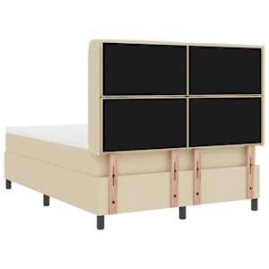LED box pružinová postel s matrací Krémová 140 x 190 cm textil - obrázek 10